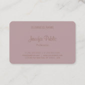 Carte De Visite Script de calligraphie Modèle de monogramme modern (Dos)