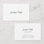 Carte De Visite Script de calligraphie Modèle simple professionnel (Devant / Derrière)