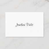 Carte De Visite Script de calligraphie Modèle simple professionnel (Devant)