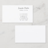 Carte De Visite Script de calligraphie moderne Design élégant et p (Devant / Derrière)