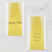 Carte De Visite Script de calligraphie moderne élégante Gold Luxe  (Devant / Derrière)