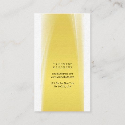 Carte De Visite Script de calligraphie moderne élégante Gold Luxe (Dos)