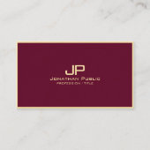 Carte De Visite Script de calligraphie moderne et élégant Bordeaux (Devant)