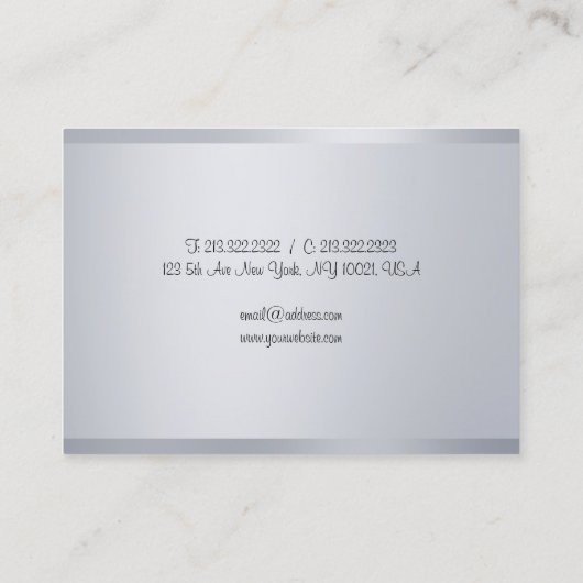 Carte De Visite Script de calligraphie moderne Modèle d'apparence  (Dos)