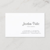 Carte De Visite Script de calligraphie moderne professionnelle élé (Devant)