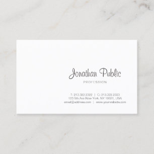 Carte De Visite Script de calligraphie moderne professionnelle élé