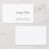 Carte De Visite Script de calligraphie moderne professionnelle élé (Devant / Derrière)