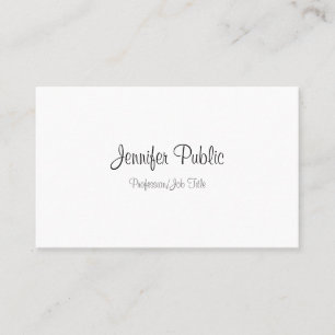 Carte De Visite Script de calligraphie moderne Texte minimaliste M