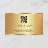 Carte De Visite Script de calligraphie Monogram Gold Premium Silk (Dos)
