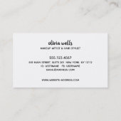 Carte De Visite Script de calligraphie noir gras (Dos)