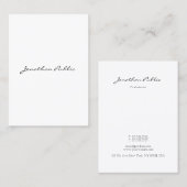 Carte De Visite Script de calligraphie Texte élégant Modèle simple (Devant / Derrière)