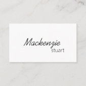 Carte De Visite Script de code QR de cheveux minimal élégant moder (Devant)