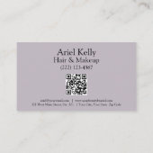Carte De Visite Script de code QR de fidélité moderne (Dos)