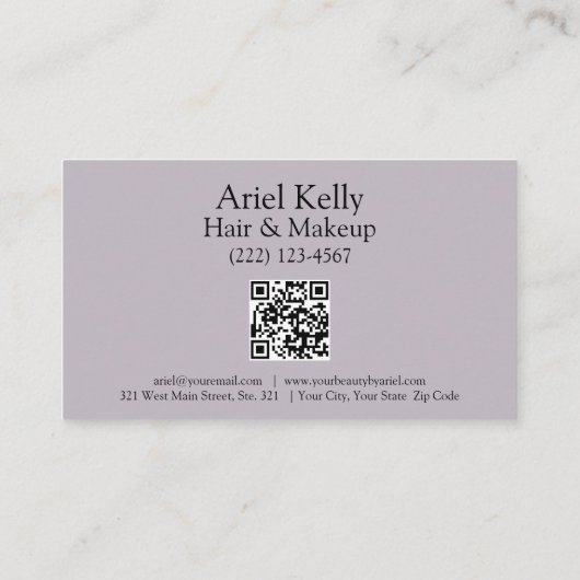Carte De Visite Script de code QR de fidélité moderne (Dos)