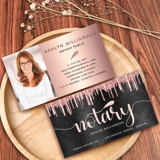 Carte De Visite Script de l'agent de prêt photo Noir Noir Parties 