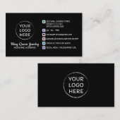 Carte De Visite Script de médias sociaux générique simple (Devant / Derrière)