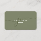 Carte De Visite Script de monogramme professionnel minimal (Devant)