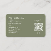 Carte De Visite Script de monogramme professionnel minimal (Dos)