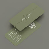 Carte De Visite Script de monogramme professionnel minimal