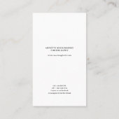 Carte De Visite Script de photographie de mariage élégant moderne (Dos)