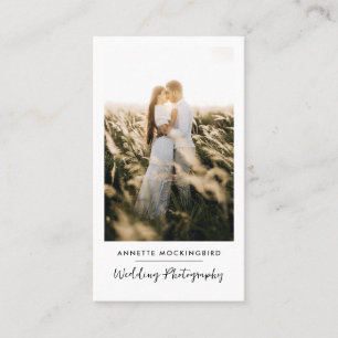 Carte De Visite Script de photographie de mariage élégant moderne