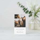 Carte De Visite Script de photographie de mariage moderne en colla (Debout devant)