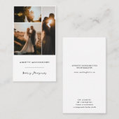 Carte De Visite Script de photographie de mariage moderne en colla (Devant / Derrière)