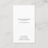 Carte De Visite Script de photographie de mariage moderne en colla (Dos)