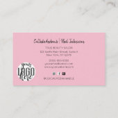 Carte De Visite Script de signature d'aquarelle des ongles (Dos)