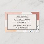 Carte De Visite Script de signature rose orange brûlé moderne (Dos)