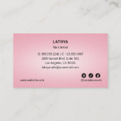 Carte De Visite Script de style Tec3D de l'artiste Eyelash rose bl (Dos)