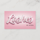 Carte De Visite Script de style Tec3D de l'artiste Eyelash rose bl (Devant)