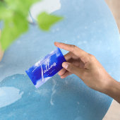 Carte De Visite Script de tatouage au néon bleu