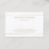 Carte De Visite Script d'or de conception professionnelle moderne (Dos)