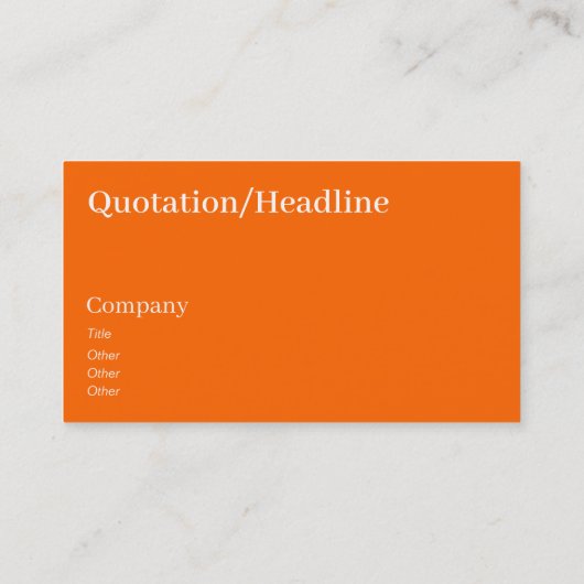 Carte De Visite script élégant en néon orange (Dos)