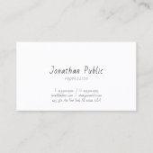 Carte De Visite Script élégant Moderne Conçu Simple Modèle (Devant)