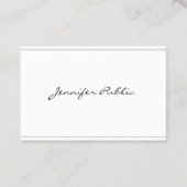 Carte De Visite Script élégant moderne Design simple Beau (Devant)