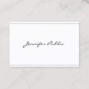 Carte De Visite Script élégant moderne Design simple Beau