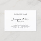 Carte De Visite Script élégant moderne Design simple Beau (Dos)