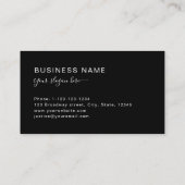 Carte De Visite Script élégant Monogramme Moderne Cuisine Professi (Dos)