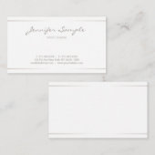 Carte De Visite Script élégant professionnel moderne soyeux (Devant / Derrière)