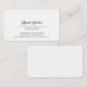 Carte De Visite Script exclusif Noir Blanc Plat Créatif Moderne (Devant / Derrière)