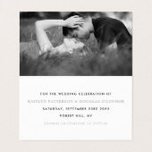 Carte De Visite Script Foil Argent Moderne Photo Enregistrer la ca (Intérieur déplié)