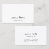 Carte De Visite Script Freehand Moderne Élégant Sleek Plutôt Plat (Devant / Derrière)