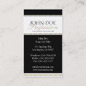 Carte De Visite Script Gold de YourJobTitle (Dos)