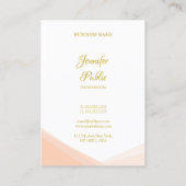 Carte De Visite Script Gold manuscrit tendance Modèle moderne (Dos)