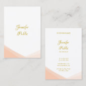 Carte De Visite Script Gold manuscrit tendance Modèle moderne (Devant / Derrière)