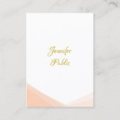 Carte De Visite Script Gold manuscrit tendance Modèle moderne (Devant)