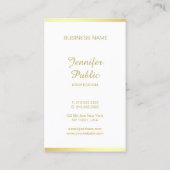 Carte De Visite Script Golden Calligraphie Creative Plutôt Moderne (Dos)