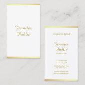 Carte De Visite Script Golden Calligraphie Creative Plutôt Moderne (Devant / Derrière)